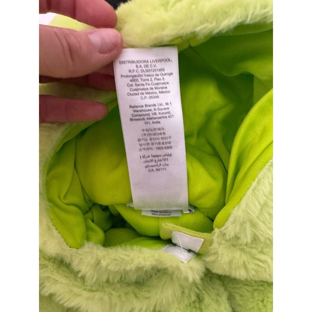 Pottery Barn Kids Green Alien Baby Hooded Halloween Costume 6-12 Months - Picture 5 of 6